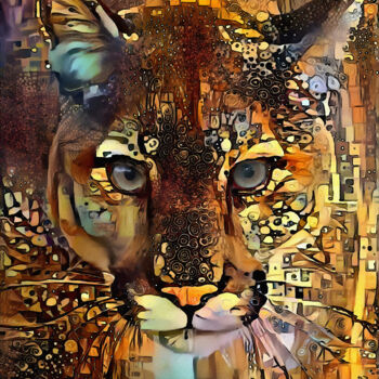 Digitale Kunst getiteld "Puma Gold" door L.Roche, Origineel Kunstwerk, 2D Digital Work