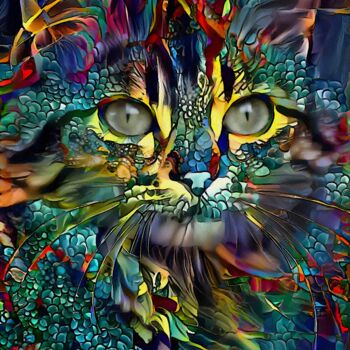 Arte digital titulada "Maïa, cat" por L.Roche, Obra de arte original, Acrílico