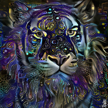 Arte digital titulada "Serdar, tiger" por L.Roche, Obra de arte original, Trabajo Digital 2D