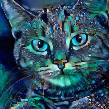 Arte digitale intitolato "Dary, cat" da L.Roche, Opera d'arte originale, Acrilico