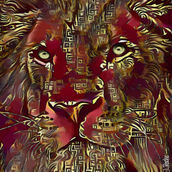 Digital Arts titled "Big Master, Lion" by L.Roche, Original Artwork, 2D Digital Work