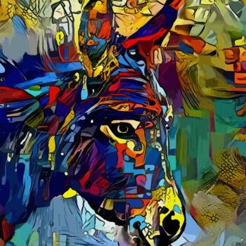 Arte digital titulada "Mula de feria" por L.Roche, Obra de arte original, Trabajo Digital 2D