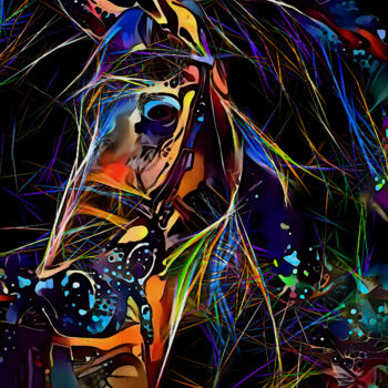 Arts numériques intitulée "Monture cosmique" par L.Roche, Œuvre d'art originale, Acrylique