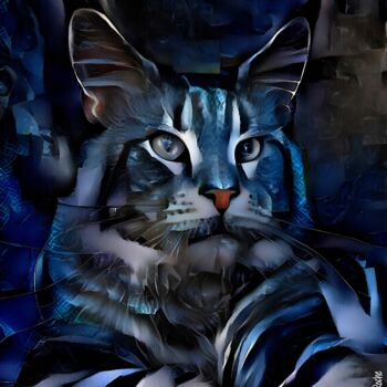 "Neymo, cat" başlıklı Dijital Sanat L.Roche tarafından, Orijinal sanat, Akrilik
