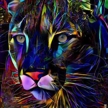 Digital Arts titled "Puma luz" by L.Roche, Original Artwork, Acrylic