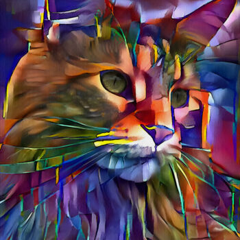 Arte digital titulada "Chang, cat" por L.Roche, Obra de arte original, Acrílico