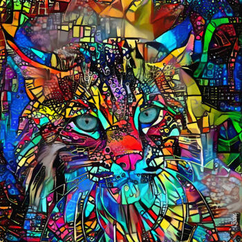 Digitale Kunst getiteld "Poppy Lynx" door L.Roche, Origineel Kunstwerk, 2D Digital Work