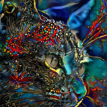 Digital Arts titled "Nano, cat" by L.Roche, Original Artwork, 2D Digital Work
