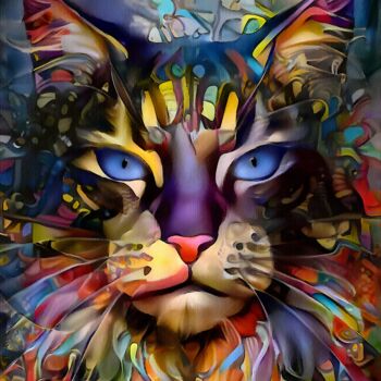 Цифровое искусство под названием "Heyrmis, cat" - L.Roche, Подлинное произведение искусства, 2D Цифровая Работа