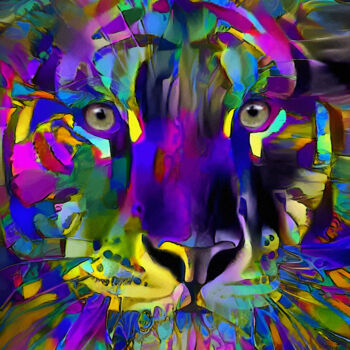 Digital Arts titled "Reno, tiger" by L.Roche, Original Artwork, 2D Digital Work