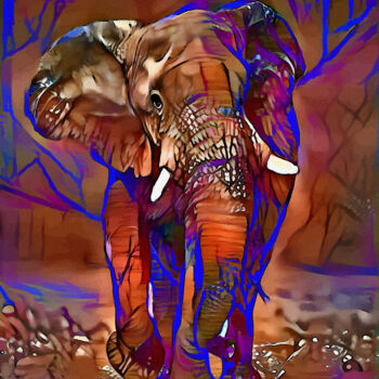 Digital Arts titled "Afrikan sunset" by L.Roche, Original Artwork, 2D Digital Work