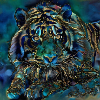 Arts numériques intitulée "Blue Sumatra" par L.Roche, Œuvre d'art originale, Travail numérique 2D