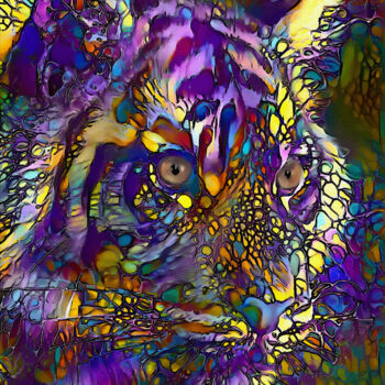 Arts numériques intitulée "Barry, Tiger" par L.Roche, Œuvre d'art originale, Travail numérique 2D