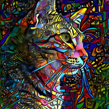 Digital Arts titled "Nechka, cat" by L.Roche, Original Artwork, 2D Digital Work