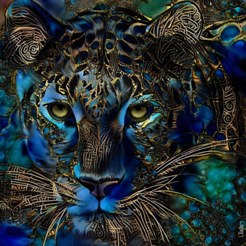 Цифровое искусство под названием "Jonas Jr., tiger" - L.Roche, Подлинное произведение искусства, 2D Цифровая Работа