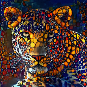 Цифровое искусство под названием "Lyno, leopard" - L.Roche, Подлинное произведение искусства, 2D Цифровая Работа