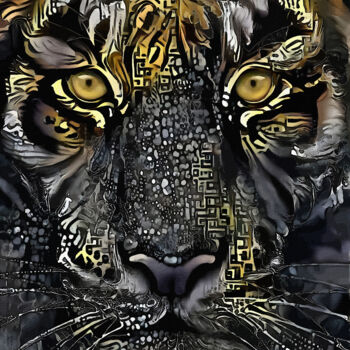 「Doro tiger」というタイトルのデジタルアーツ L.Rocheによって, オリジナルのアートワーク, 2Dデジタルワーク