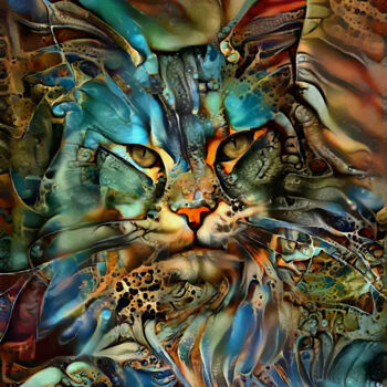 Arte digital titulada "Arssan, cat" por L.Roche, Obra de arte original, Trabajo Digital 2D