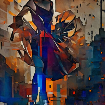 Digital Arts titled "Dancing in the stre…" by L.Roche, Original Artwork, Acrylic