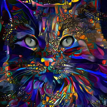 Arte digital titulada "Seynis, cat" por L.Roche, Obra de arte original, Acrílico