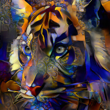 Digital Arts titled "Sambo, tiger" by L.Roche, Original Artwork, Acrylic