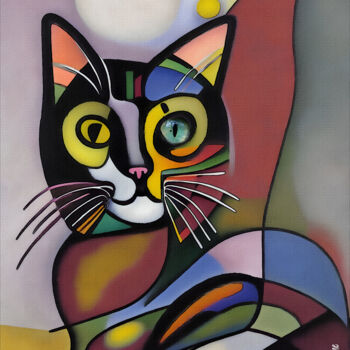Arte digitale intitolato "Melek cat" da L.Roche, Opera d'arte originale, Acrilico