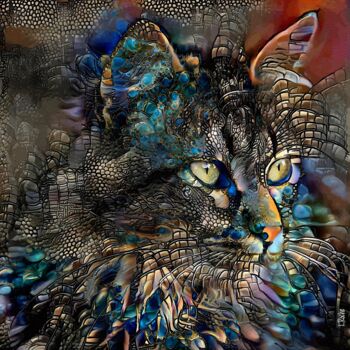 Digital Arts titled "Alanya, cat" by L.Roche, Original Artwork, Acrylic