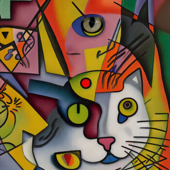 Arte digitale intitolato "Sellim cat" da L.Roche, Opera d'arte originale, Acrilico
