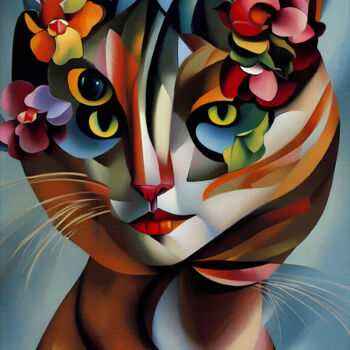 Arte digital titulada "Ojo de Gato" por L.Roche, Obra de arte original, Acrílico