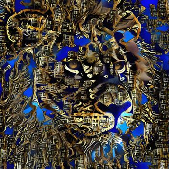 Arts numériques intitulée "Rey d'Or" par L.Roche, Œuvre d'art originale, Encre