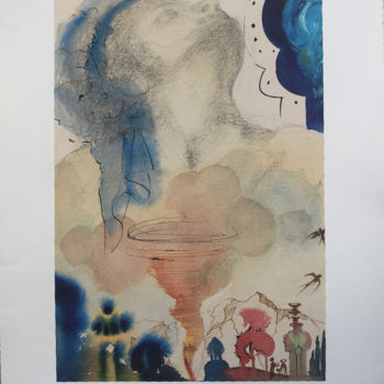 Printmaking titled "Salvador Dalì - Il…" by Lucy Sunders, Original Artwork, Lithography