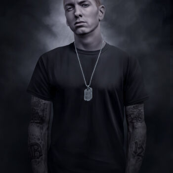 Digitale Kunst getiteld "Eminem" door La Galerie De L'Amour Us, Origineel Kunstwerk, Digitaal Schilderwerk