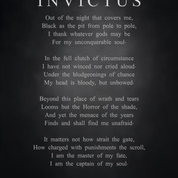"Invictus poem" başlıklı Dijital Sanat La Galerie De L'Amour tarafından, Orijinal sanat, Dijital Resim