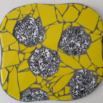 Escultura intitulada "Motifs ronds" por La Souris Au Champignon Noir, Obras de arte originais, Mosaico