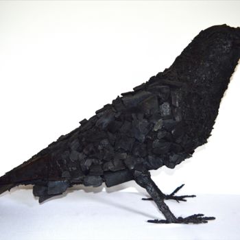 Escultura intitulada "Oiseau Perdu - DIEU…" por Akoi Aka, Obras de arte originais