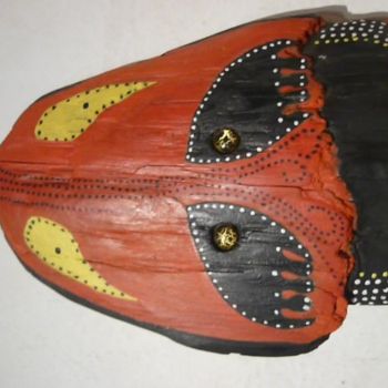 Escultura titulada "Aborigène des marai…" por Kiti Bois-Verre, Obra de arte original