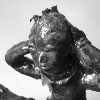 Escultura intitulada "Le syndrome du Tita…" por Kiti Bois-Verre, Obras de arte originais