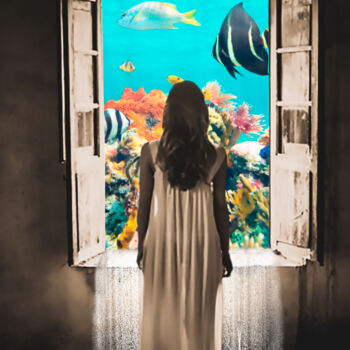 Collages intitulée "WATERWORLD" par Laura Abella, Œuvre d'art originale, Photo montage