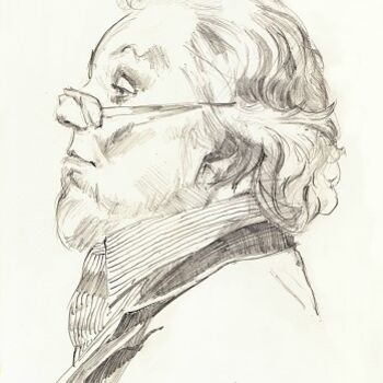 Drawing titled "The poet, Ben Rogers" by Lacey Stinson, Original Artwork, Pencil
