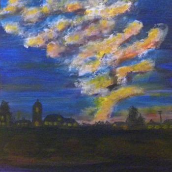 Painting titled "Les nuages arc en c…" by Christi Thiébaud, Original Artwork