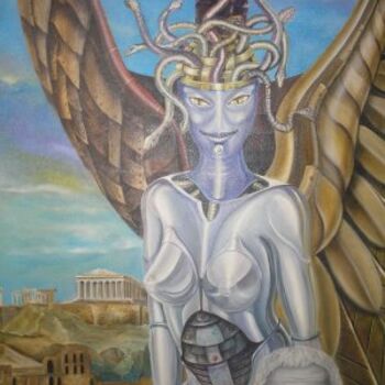 Painting titled "La mirada de Medusa" by Carlos Vico Lacosta, Original Artwork