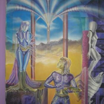 Painting titled "La Musa" by Carlos Vico Lacosta, Original Artwork