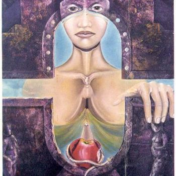 Painting titled "Tentación" by Carlos Vico Lacosta, Original Artwork