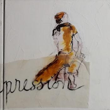 Painting titled "Impression" by Line Lacroix, Original Artwork, Oil