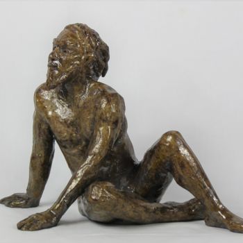 Scultura intitolato "Faune" da Frédérique Lacroix Damas, Opera d'arte originale, Ceramica