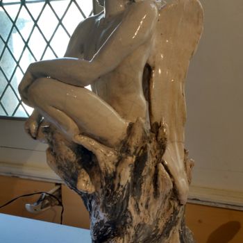 Escultura intitulada "Mon Ange" por Frédérique Lacroix Damas, Obras de arte originais, Cerâmica