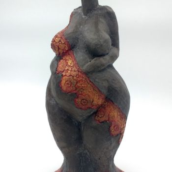 Escultura intitulada "Miss Univers" por Frédérique Lacroix Damas, Obras de arte originais, Cerâmica