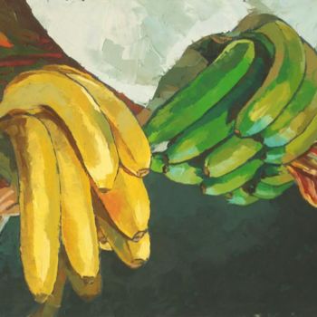 Malerei mit dem Titel "Oro&Esmeralda" von Lada Korobeynikova, Original-Kunstwerk