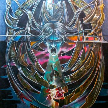 Malerei mit dem Titel "Hour of Seraphim" von Vladimir Barkov Ladoyar, Original-Kunstwerk, Andere