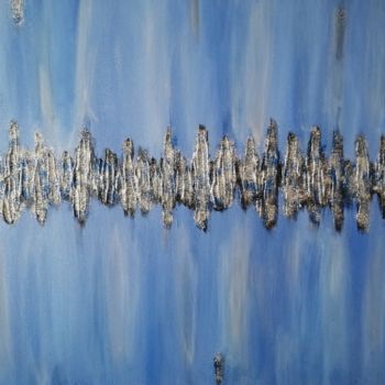 Картина под названием "Blue melody" - Zhanna Belmas, Подлинное произведение искусства, Акрил Установлен на Деревянная рама д…